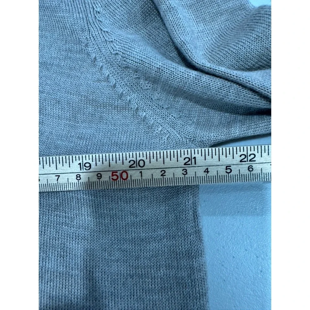 Maison Kitsune Fox Head Patch Wool Crewneck Sweater Taupe Beige Mens L